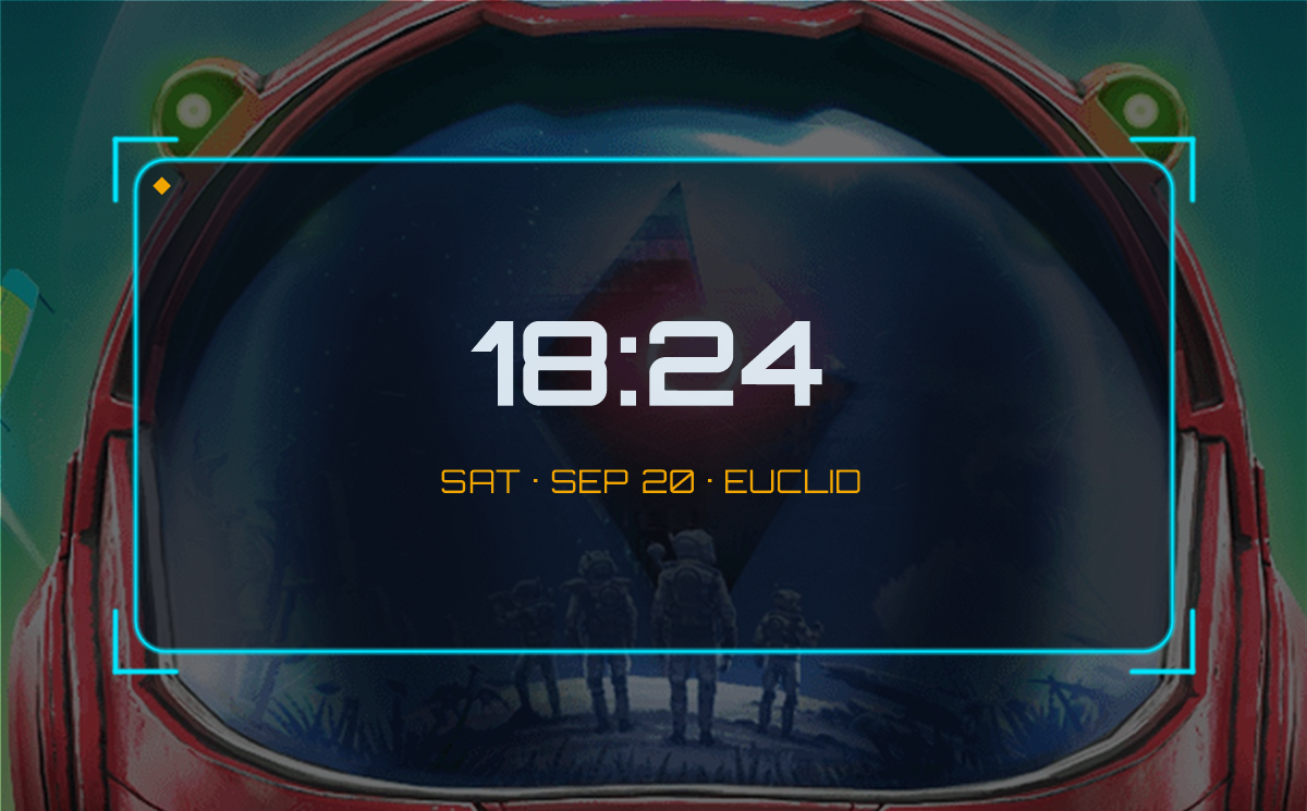 Example NMS-styled clock and date widget built with the Widget Kit and KWGT